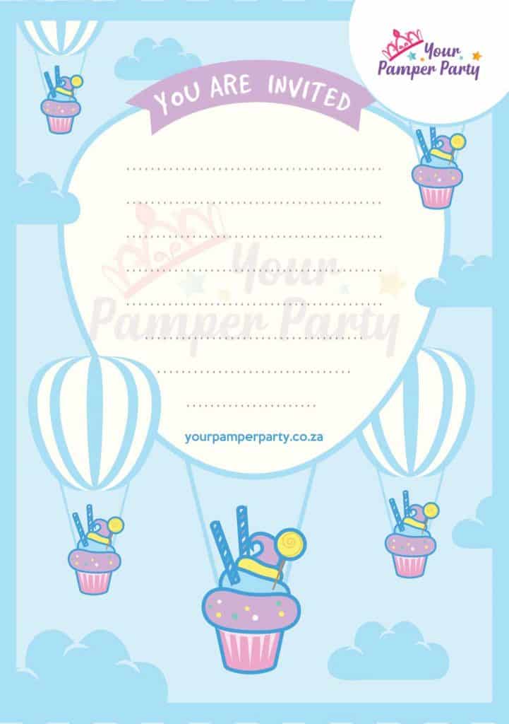 Pamper Party Invite2